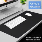 Large Mouse Pad, 35.42x15.7 inch Large Gaming Non-Slip Mousepad, Water Resist Computer Keyboard Mouse Mat Rubber Base Long Desk Mouse Pad for Work & Gaming, Office & Home, Black