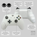 for Xbox Controller Series X/S (2024/2023) Silicone Protective Cover, Soft Skin Xbox Controller Accessories, Anti-Slip Cover with 2 Joystick Caps (White)