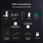 QCC Dongle Pro USB-C Bluetooth Adapter, Bluetooth 5.4 Audio Adapter with LDAC,aptX Lossless&aptX-Adaptive,Low Latency Wireless Lossless Transmitter to Connect Wireless Headphones & Earbuds