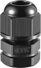 10 PCS 1/4"(4-8mm) NPT Nylon Cable Gland Joints with Gaskets, IP68 Adjustable Lock Nut Strain Relief Cord Grip Waterproof Cable Glands - UL Listed and RoHS Compliant
