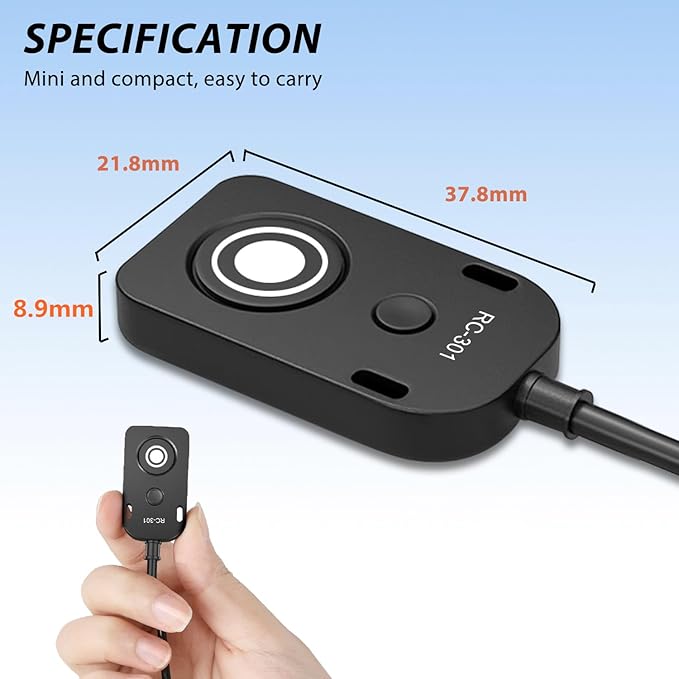 Small Release Shutter Remote Control Cable RC-301 S2 for Sony Support Video Camera Cable a7m4 a7r4 a7r2 r3 m2 a9 a1 a6600 a6500 (500cm/196in)
