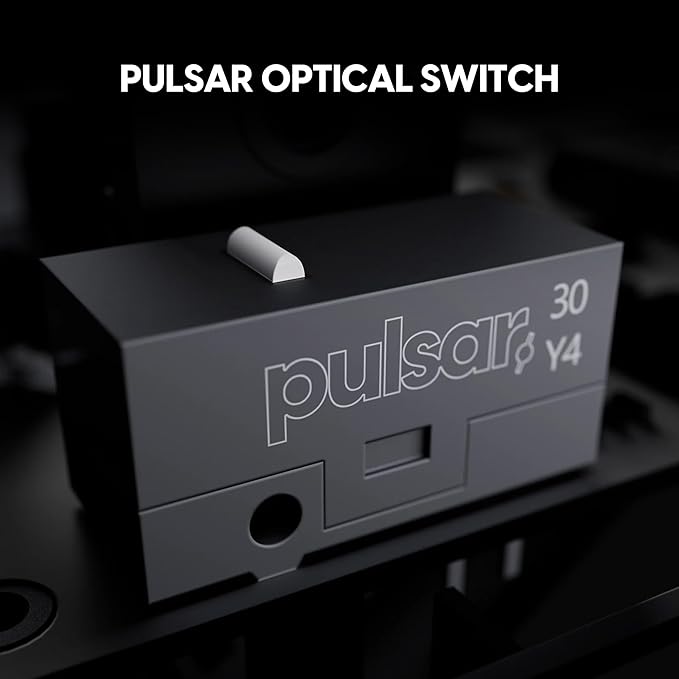 Pulsar Gaming Gears X2 Crazylight Wireless Gaming Mouse, Ultra Lightweight 1.23 oz (35g), Optical Switch, 32000 DPI, 750 IPS, XS-1 Sensor, 8k Compatible (Uyuni White)