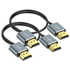 Twozoh Flexible & Slim Long HDMI Cable 25FT 2 Pack, Ultra Thin HDMI Cord Supports High Speed 4K@60Hz 18gbps 2160P/1080P
