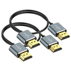 Twozoh Flexible & Slim Long HDMI Cable 15FT 2 Pack, Ultra Thin HDMI Cord Supports High Speed 4K@60Hz 18gbps 2160P/1080P