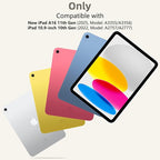 for iPad A16 11th Generation/10th Generation Case with Keyboard,Touch Keyboard for iPad 11" /10th Gen 10.9 inch 2022-10 Color Backlight, 360° Rotatable Protective Cover (Rock Grey)