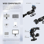 NEEWER 22" Magic Arm w Desk C Clamp, Overhead Camera Mount with Articulating Mic Boom Arm 1/4" 3/8" Threads for ARRI, Desktop Stand Holder for Phone Microphone Webcam Action Camera Video Light, UA057