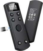 Hanpusen Rechargeable Camera Remote Control for Canon - Wireless Shutter Release with OLED Screen Compatible with R8, R6 II, R100, R50, R10, M50, SL3, R3, R5, R6, RP, R;Replaces Canon BR-E1(Black)