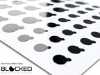BLOCKED Stackable Webcam/Camera Vinyl Covers | 456 Low-Tack Restickable Webcam Stickers | Multi Finishes, Colors, & Sizes | 6-Pack Variety