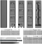 Generic Mini Precision Screwdriver Set, 44-in-1 Magnetic Bits, Manual Repair Tool Set for Gamepad Phone Camera Laptop Watch Glasess, Pocket Size, Grey