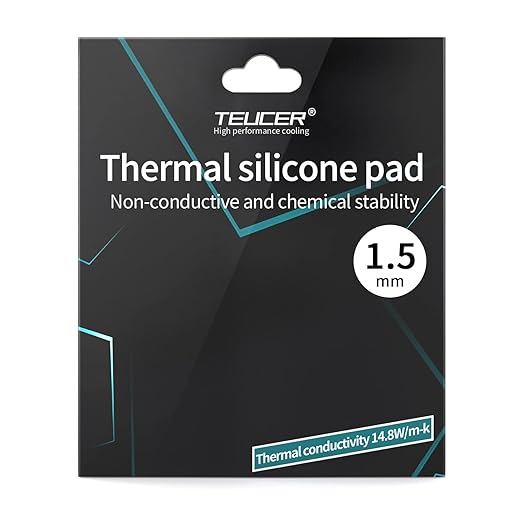 Thermal Pad 14.8 W/mK, 120x120x1.5mm, Non Conductive, High Temp Resistance, Silicone, For Laptop, GPU, CPU, LED Cooler