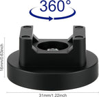 Yookeer 30 Pcs Magnetic Zip Tie Mount Base Black Magnetic Cable Clips Wire Holder Multipurpose Cable Ties Management Base Electrical Supplies for Wire (31 mm)