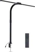 Full Spectrum LED Desk Lamp, Sun Lamp 15W Eye-Caring Table Light with CRI≥95, Flicker-Free, Low Blue Light, 2700K-6500K, Stepless Dimming, 360° Arm, Clamp Base for Office & Study