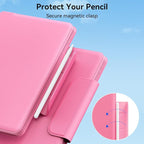 for iPad 9th Generation Case with Keyboard,Magic Style Keyboard Case for iPad 9th/8th/7th Gen 10.2 inch - Floating Cantilever Magnetic Stand Multi-Touch Trackpad (Pink)