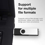 KEXIN 128GB Flash Drive 10 Pack 3.0 Flash Drive Bulk USB Thumb Drive 128 GB USB Drive USB 3.0 Flash Drive with Led Indicator, Black