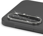 for Samsung Galaxy A26/A36/A56 Camera Lens Protector, Individual Metal Ring Tempered Glass Lens Cover, [Strong Adsorption] Scratch Resistant Ultra-Thin HD Clear Lens Cover, 1 Set-Black