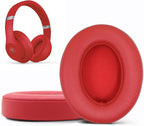 Replacement Ear Pads Cushions for Beats Studio 2 & Studio 3 Wired & Wireless Headphones, Earpads with Soft Protein Leather, Noise Isolation Memory Foam -red