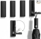Folding Wall Hooks,4 Pack Rustproof Zinc Alloy Folding Coat Hooks,Heavy Duty Foldable Gold Wall Hooks for Hanging Clothes,Hat,Towel,Bathrobe,Key,Bag,Backpack (Black)