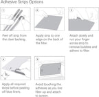 Privacy Filter Adhesive Strips and Slide Mount Tabs for Computer Monitors and Laptops - Replacement Kits