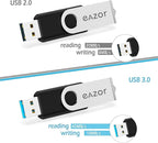 64 GB Flash Drive USB Flash Drive Thumb Drive 5 Pack 64GB USB Memory Stick USB Drives for Data Storage - (5 Mixed Colors)
