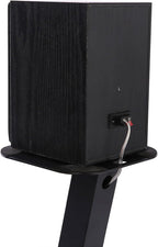 EXIMUS One Pair Fixed Height Universal Speaker Floor Stands - Black - 610 Series