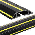 Pangda 10 FT Floor Cable Cover Heavy Duty Cord Cover Protector Power Cable Protector Soft Extension, Organize and Protect Wire on Floor for Home Office or Outdoor Settings (Black, Yellow)