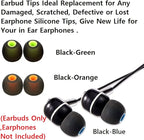 Earbud Silicone Ear Tips Replacement Earbuds Gels for Popular In-Ear Headphones Other Inner Hole 3.8mm - 5.1mm 9 Pairs S/M/L