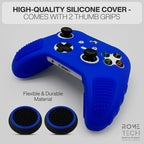 for Xbox Controller Series X/S (2024/2023) Silicone Protective Cover, Soft Skin Xbox Controller Accessories, Anti-Slip Cover with 2 Joystick Caps (Blue)