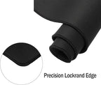 Large Extended Gaming Desk Mousepad (800x300x3mm) - Nonslip Rubber Base and Water Spill Resistant Desktop Keyboard Mouse Mat - Anti-Fray Cloth - Black