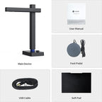 CZUR Shine800 Pro Portable Document Scanner, 8MP Document Camera, OCR Multi-Language Recognition, USB Doc Camera for Live Demo, Web Conferencing, Remote Teaching, for Mac OS&Windows