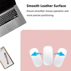 PU Leather Desk Pad Protector Gaming Mouse Pad Non Slip Desk Mat for Keyboard and Mouse Waterproof Desk Writing Pad for Office and Home Desk Accessories(Pink, 35.4 * 17.7)