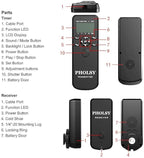PHOLSY Camera Timer Remote Release Control with Intervalometer HDR for Nikon Z5, Z8, Z9, Z7ii, Z6, Z6ii, D750, D780, D7500, D7200, D5600, D5500, P7700, P7800, P950, D4, D5, D6, D800, D850, D810, D700