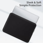 RAINYEAR 15.6 Inch Laptop Sleeve Protective Case Soft Lining Zipper Cover Padded Carrying Bag Compatible with 15.6" Notebook Computer Ultrabook Chromebook (Black, Upgraded Version)