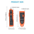 Goeco Ethernet Network Toner RJ11 RJ45 Network Cable Tester LAN Tracker Wire Finder Cat5 Cat6 with 2 Network Wire Stripper Toolkit Orange