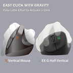 ELECOM Wireless Ergonomic Shape Mouse, 2.4GHz with Mini USB Receiver, Silent Click, Right Hand 2000DPI, 5 Buttons, Optocal Sensor, Compatible with PC, Mac, Laptop, EX-G, Msize White (M-XGM30DBSKWH)