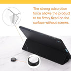 MECCANIXITY 3.3ft Retractable Cable Lock with Square Patch Remote Control Security Lock with Adjustable Cord Tether Anti Theft for Laptop, TV, 150 G, Black, 4 Pack