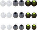 Earbud Replacement Tips Silicone Earbud Covers Fit for in-Ear Headphones (Inner Hole 3.8mm -5.1mm) 9 Pairs S/M/L