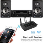 1Mii B03 Bluetooth 5.3 Transmitter Receiver for TV Home Stereo BT Headphones, aptX Low Latency & HD & AD Bluetooth Audio Adapter, Splitter for Wired & Wireless, Optical RCA AUX 3.5mm Inputs/Outputs