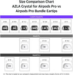 AZLA Crystal for Airpods Pro 1st & 2nd Gen (2-Pair, L) – Airpod Pro Ear Tip Replacement – Airpod Pro Tips with Premium Silicone
