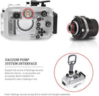 Seafrog WPC-TG6 Waterproof housing case Underwater Diving 195FT/60M Works for Olympus TG-6 Cameras White(Housing + Red Filter)