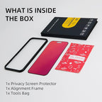 EGKimBa Privacy Screen Protector Compatible with iPhone 14 Pro Max, iPhone 16 Plus, 15 Plus, 6.7 inch Gradient Colorful Electroplated Anti-Spy Anti-Blue Light Tempered Glass