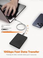 CableCreation USB C to USB A Cable 3FT, 10Gbps USB C to USB 3.2 USB 3.1 Gen2 USB A to C Data Cable, Android Auto 3A Fast Charge Cord for Type C External SSD MacBook, Galaxy S24+, iPhone 15/16+