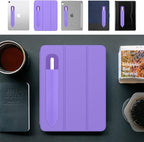 MoKo Pencil Holder Sticker for Apple Pencil Pro, Apple Pencil (USB-C), Apple Pencil 1st/2nd Generation, Elastic Pencil Case, Adhesive Pouch Attached to Pen Case, Purple