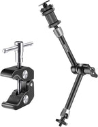 NEEWER 5.9"/15cm Adjustable Friction Magic Arm with 1/4" Screw on Both Ends, Compatible with SmallRig Cage, Flash/LED Light/Microphone/Monitor/SuperClip, Max Load 4.4lb/2kg, ST15