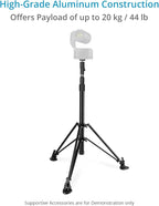 PROAIM 6.25ft 3-Stage PT-Z Camera Support Stand with 5/8” Baby Pin & Detachable Ball Head. Telescopic Design, Spiked Feet with Rubber Shoes, Payload- 20kg/44lb (STD-PT-Z-01)