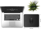 JIKIOU 3 Pack Mouse Pad with Stitched Edge, Comfortable Mouse Pads with Non-Slip Rubber Base, Washable Mousepads Bulk with Comfortable Cloth, Mouse Pads for Computers Laptop Mouse 10.2x8.3inch Black