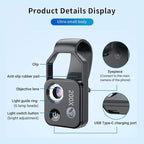 200X Phone Mini Pocket Microscope, Zoom Mobile Phone External Lens, Portable Digital Microscope Camera Attachments, with CPL Lens LED Light, Universal Clip Design (Black)