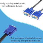 PASOW VGA Splitter Cable 1080P Dual VGA Monitor Y Cable 1 Male to 2 Female Adapter Cable Only for Screen Duplication - 1.5 Feet (No Screen Extension) - Only Work for Identical Monitor