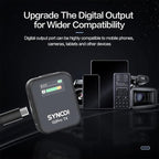 SYNCO G2A2 Pro Microphone, Wireless Lavalier Microphone, 200m (656 ft) Range, 8 Hours Life, Compatible PC, Smartphone, DSLR, for Outdoor Video, News interview, Vlogs