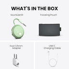Avantree SoundJet R1 – Airplane Bluetooth Adapter for Headphones & AirPods, aptX Adaptive, Qualcomm Chipset, 20H Battery, Wireless Audio Transmitter for in-Flight Travel Essentials - Green