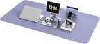 YSAGi Non-Slip Leather Desk Pad XL Size, Waterproof Laptop Computer Desk Keyboard Mat, Table Protector Blotter Mat, Large Mouse Pad for Office/Work/Home/Decor(Lavender, 47.2" x 23.6")-No Band